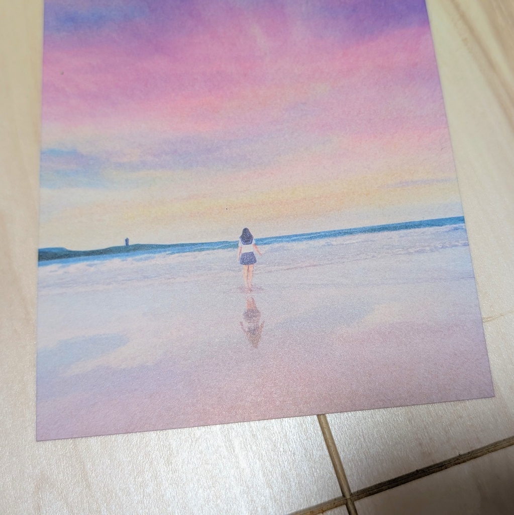 【来春リリース予定】朝焼けのブルージャケットポストカード