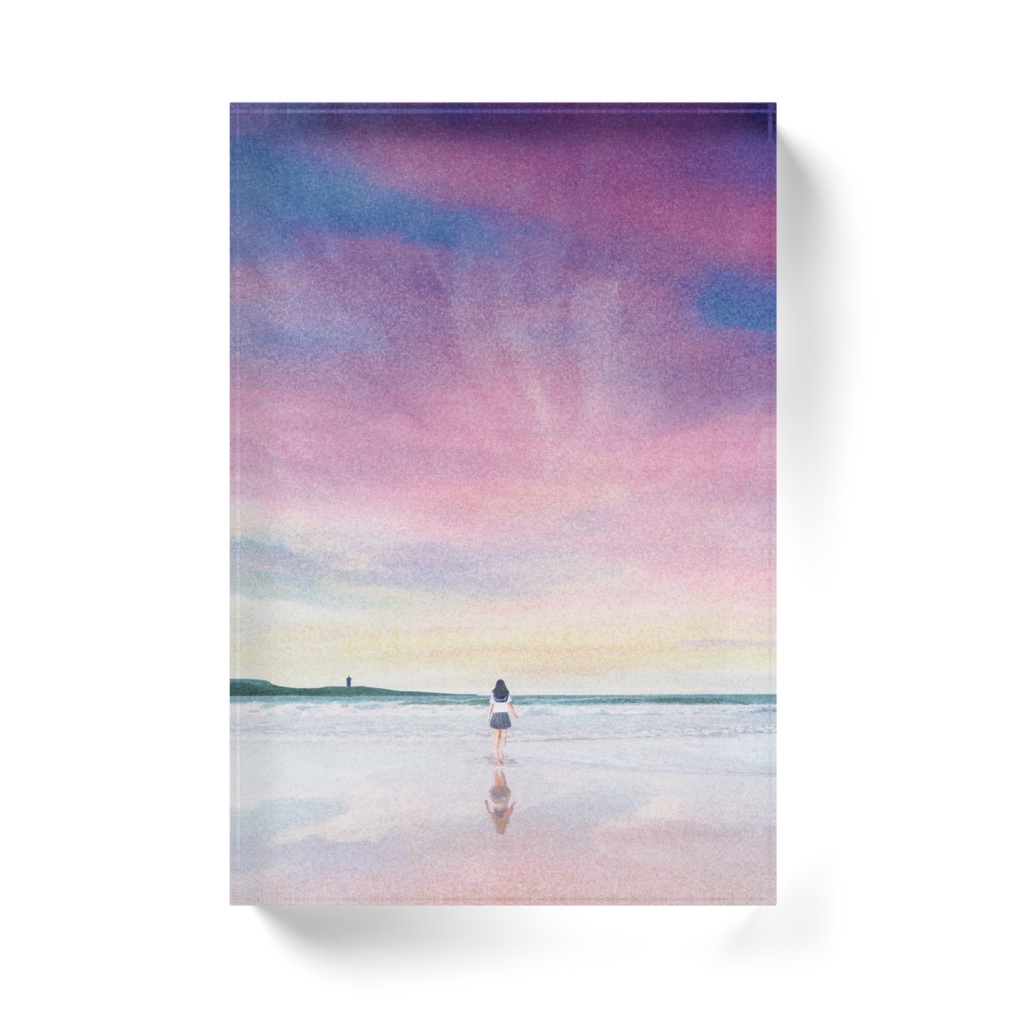 朝焼けのブルー/アクリルブロック