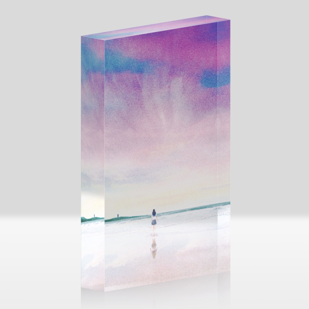 朝焼けのブルー/アクリルブロック