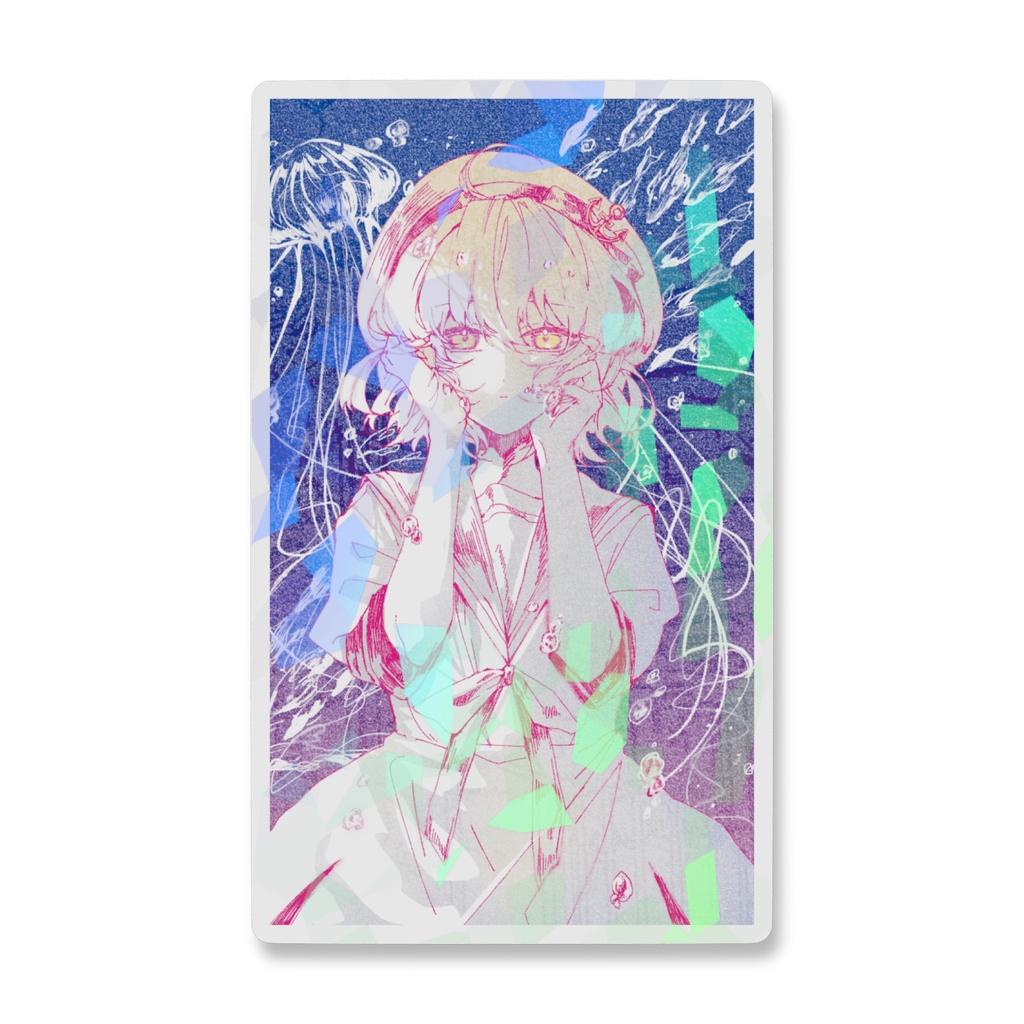 Summer Remembers -アクアリウム踊らない ホログラムスマホステッカー【期間限定販売🌟9/30まで】
