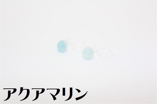 天然石の樹脂ノンホールピアス