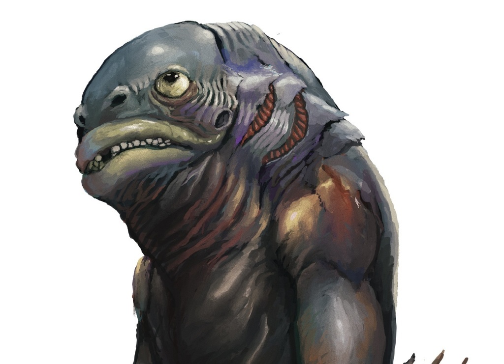 【非公式クトゥルフ神話TRPG】神話生物素材 深きもの/Deep Ones立ち絵(フルセット版はダゴン付き)