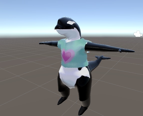 期間限定恐竜付き!【One Coin Avatars】VRChat向けオリジナル3Dモデル「シャチ太」ver1.00