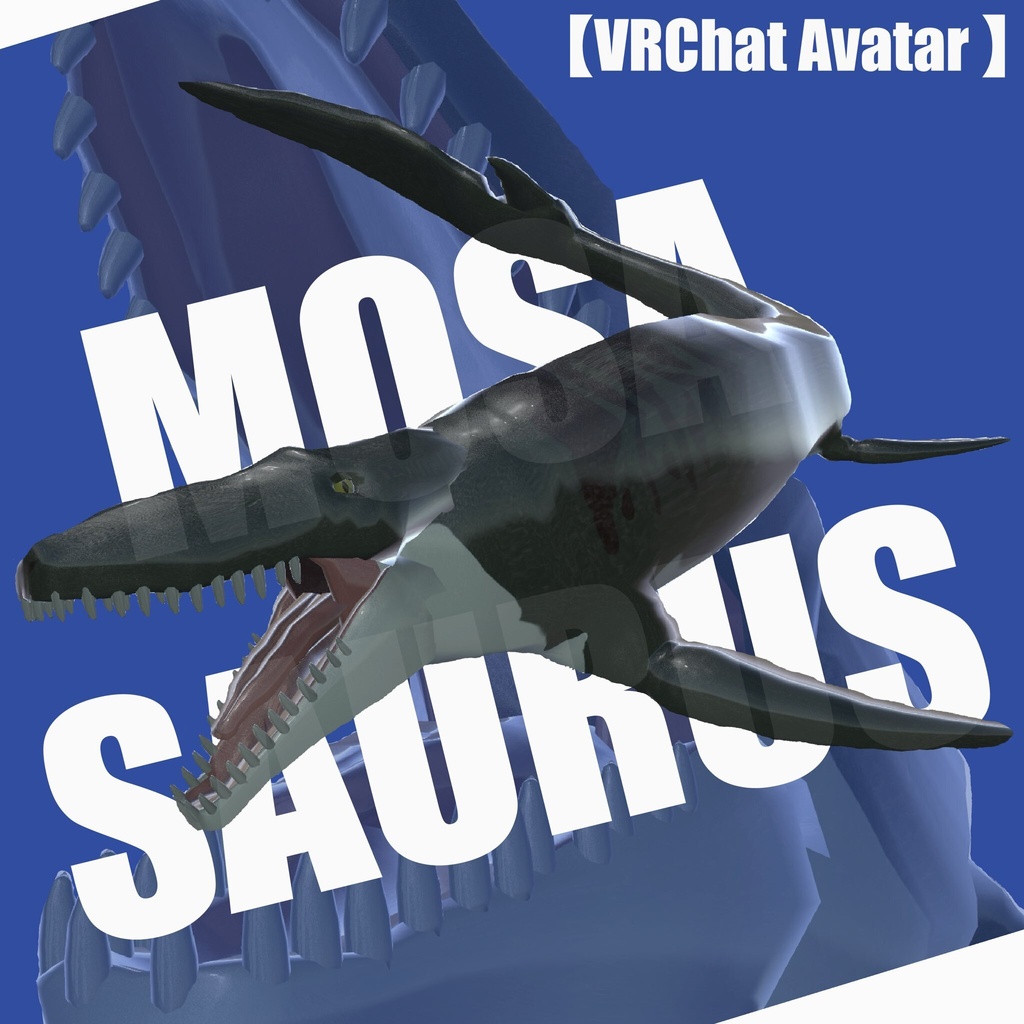 【One Coin Avatars】VRChat向けオリジナル3Dモデル「Mosasaurus（モササウルス）」ver1.00