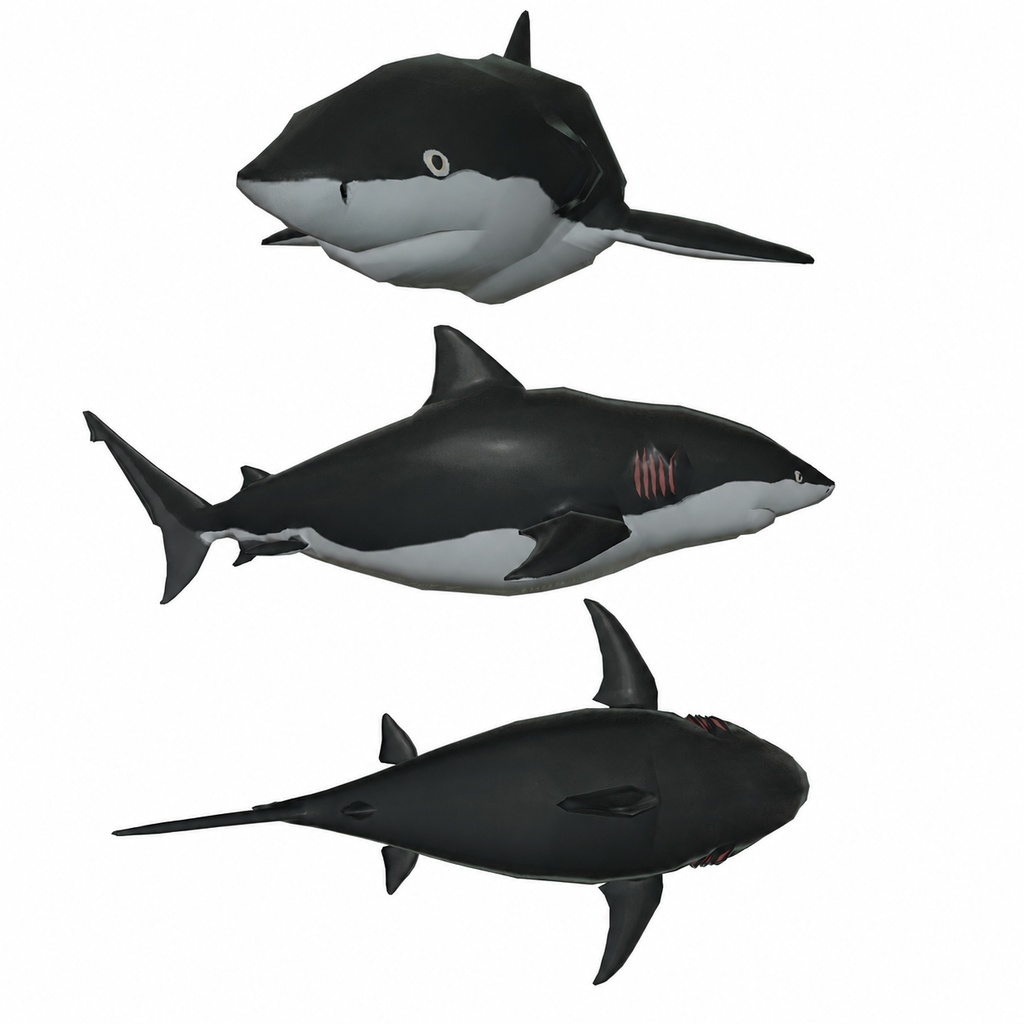 【One Coin Avatars】VRChat向けオリジナル3Dモデル「プヨオオメジロザメ(BullShark)」ver1.00