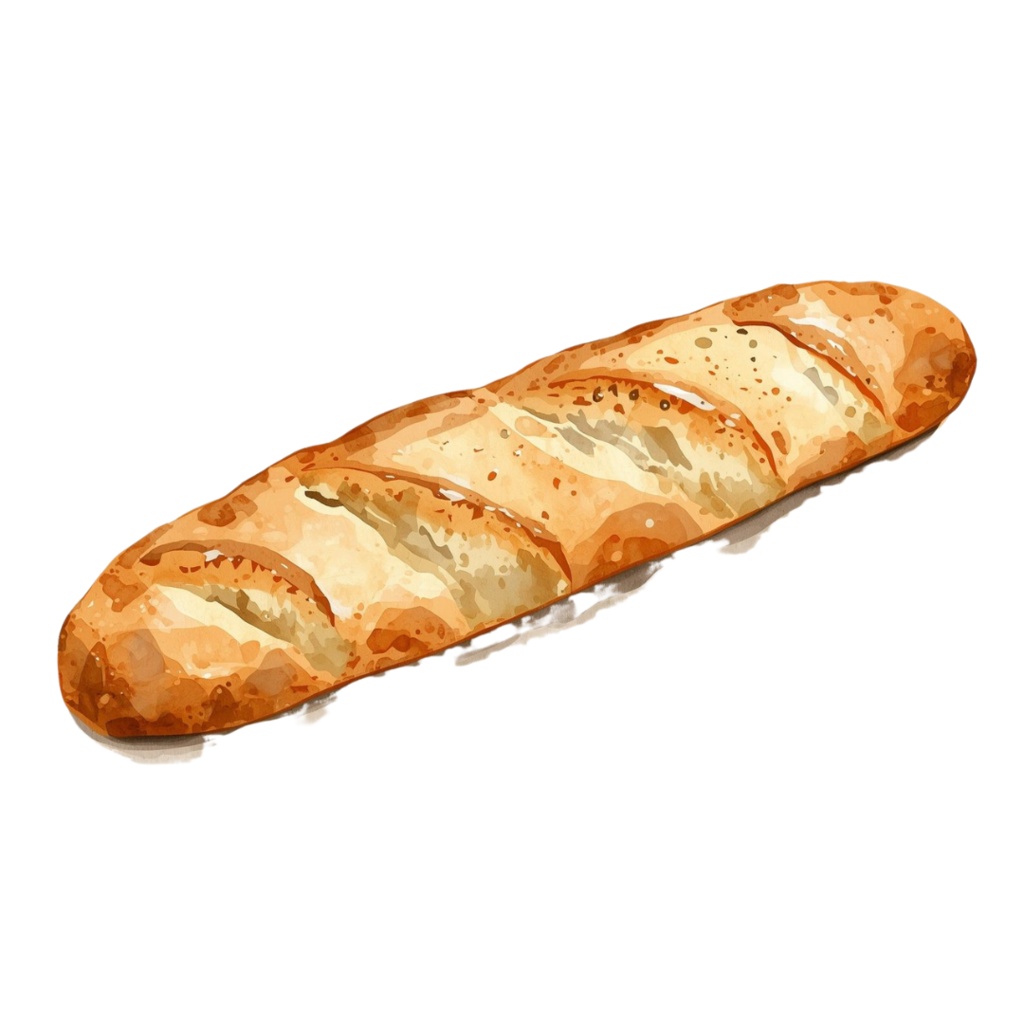 水彩画風パンのイラスト素材集【PNG透過 18素材】