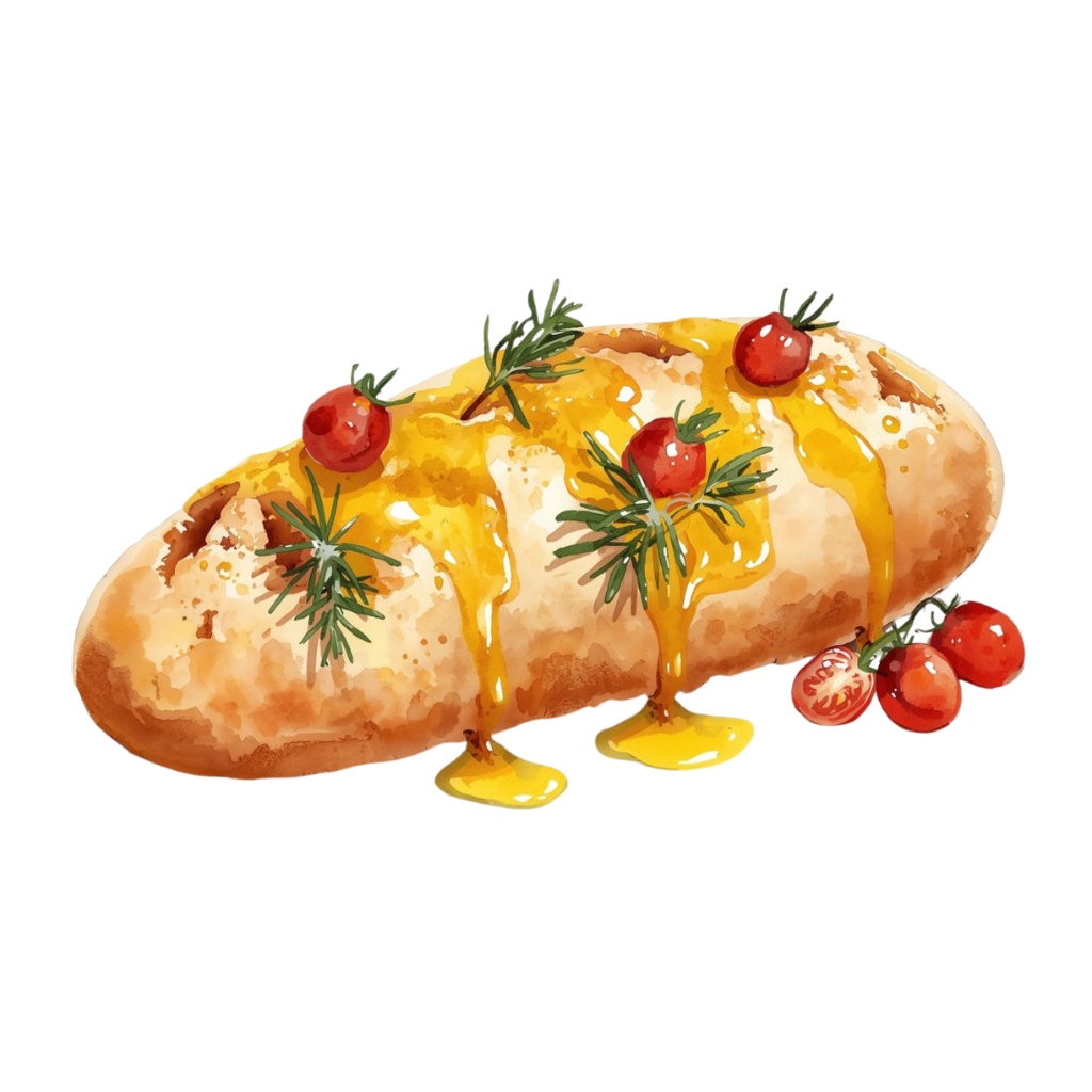 水彩画風パンのイラスト素材集【PNG透過 18素材】