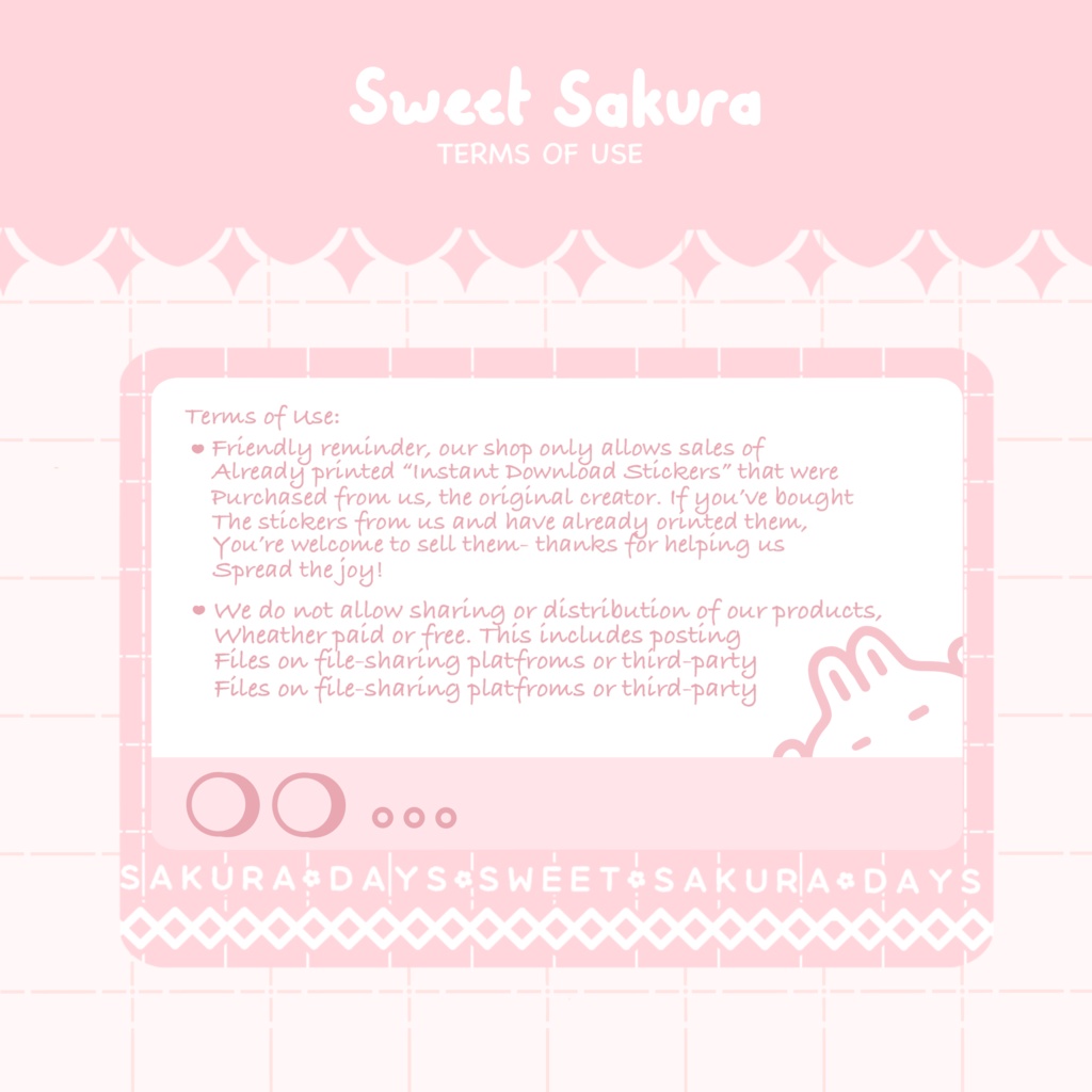 【GoodNotesステッカー】Sweet Sakura 11のデザイン