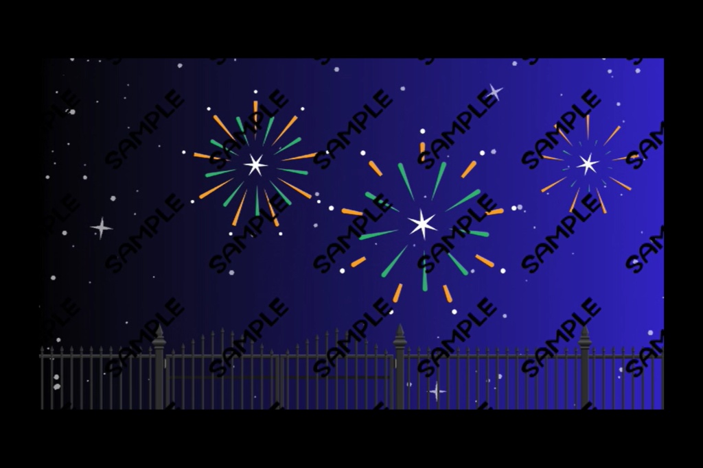 開店記念セール500→200 【花火上がる夜景 待機画面、配信背景セット】　配信者様向け・ループ素材