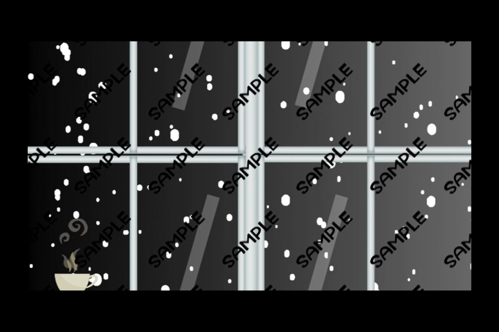 開店記念セール500→200 【雪の降る夜 待機画面、配信背景セット】　配信者様向け・ループ素材