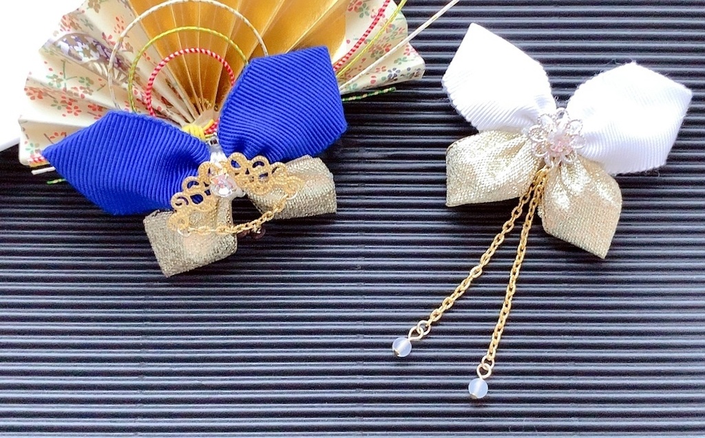 とうらぶ【三日月宗近・鶴丸国永】イメージブローチ/刀剣乱舞イメージ