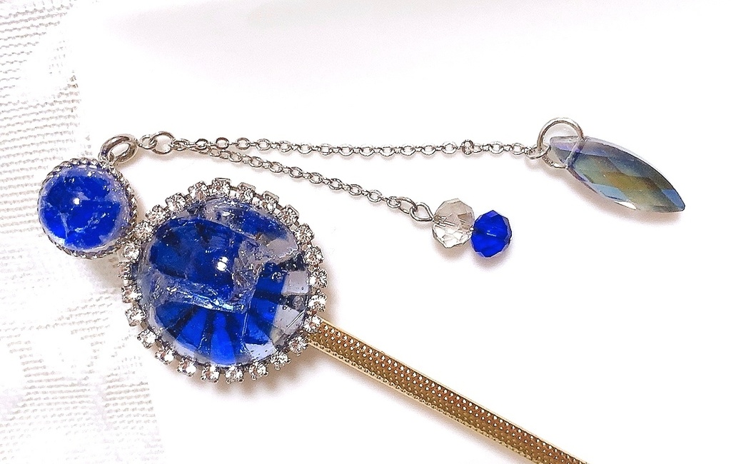 山姥切長義イメージ琉球ガラスの簪(かんざし)