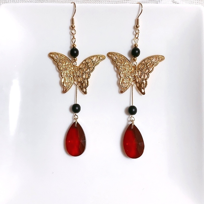 加州清光イメージピアス・イヤリング/バタフライ・ティアドロップ