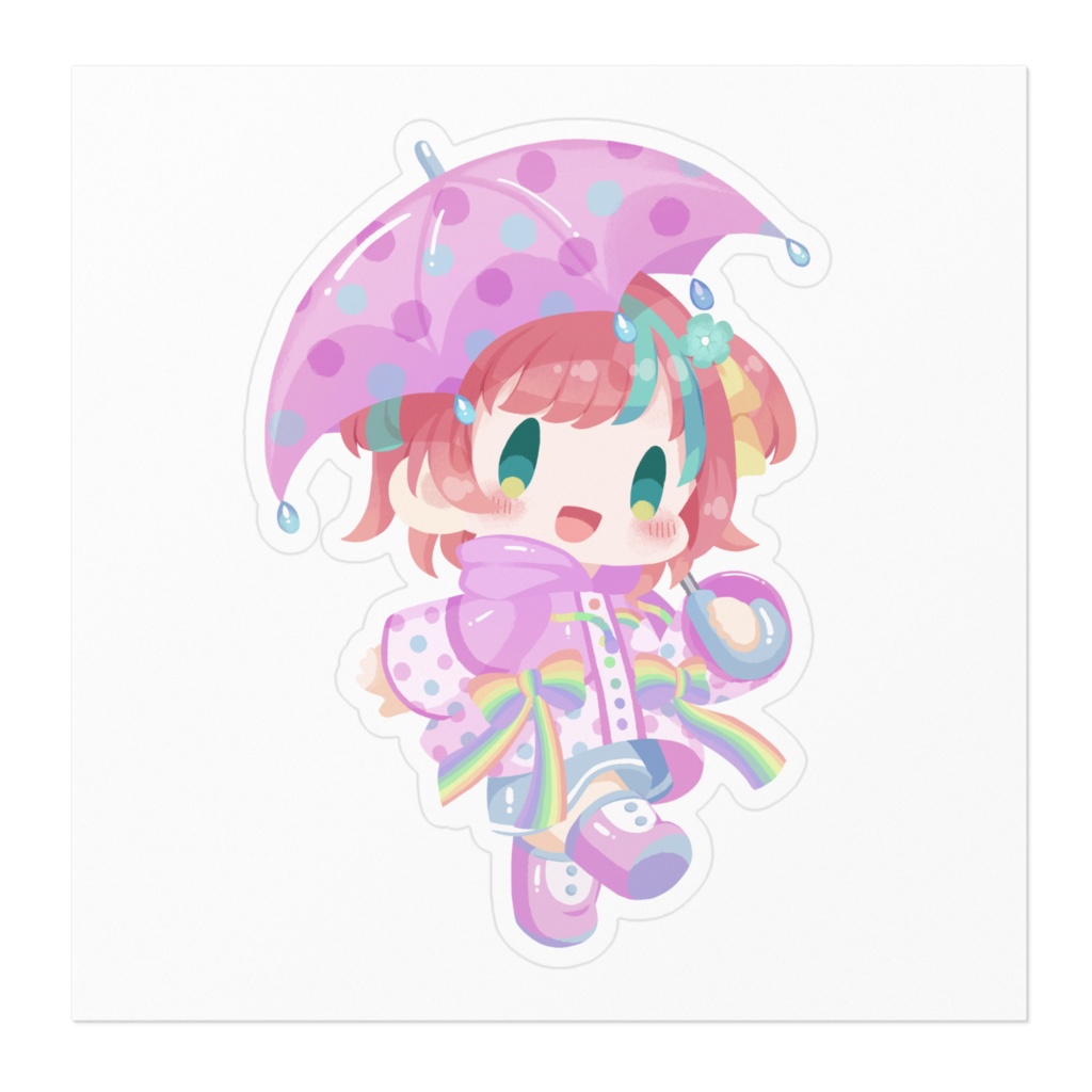 あままミニキャラステッカー(梅雨ver.)