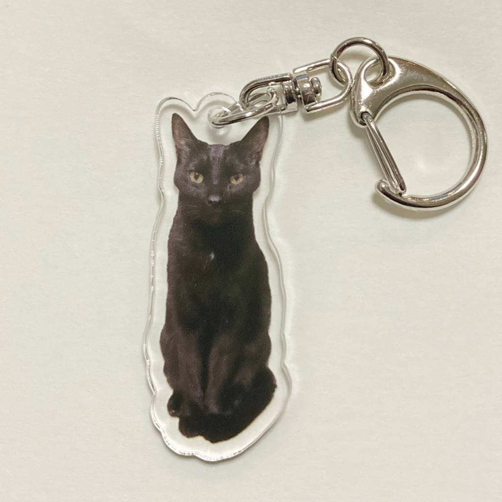 黒猫「リュウ」　アクリルキーホルダー