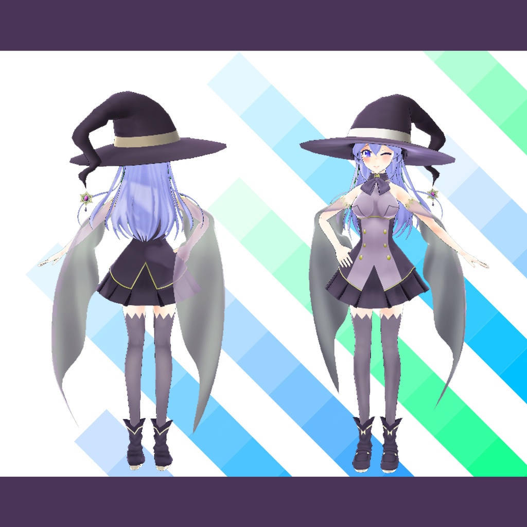 【VRアバター向け】魔女3Dモデル【エルダーソーサレスハイポリ版】