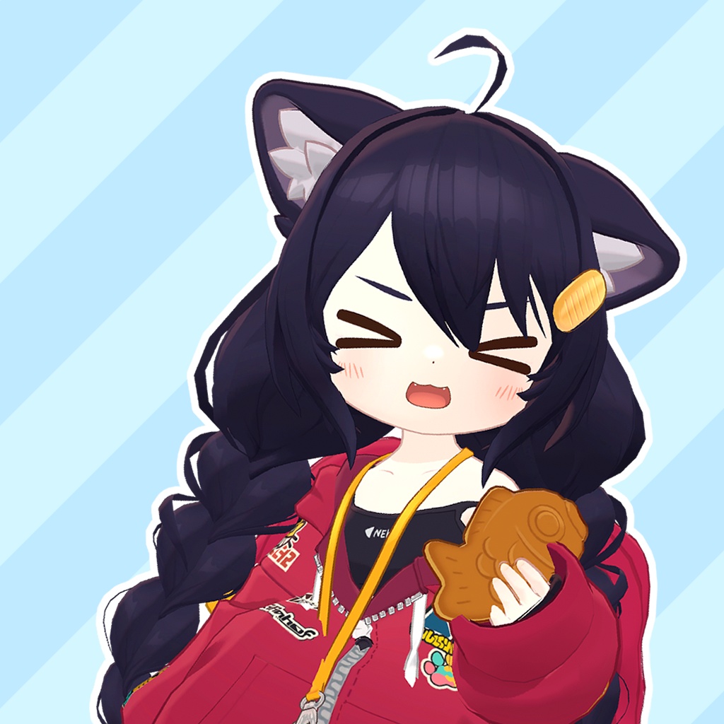 【VRC想定】ふわふわ三つ編み