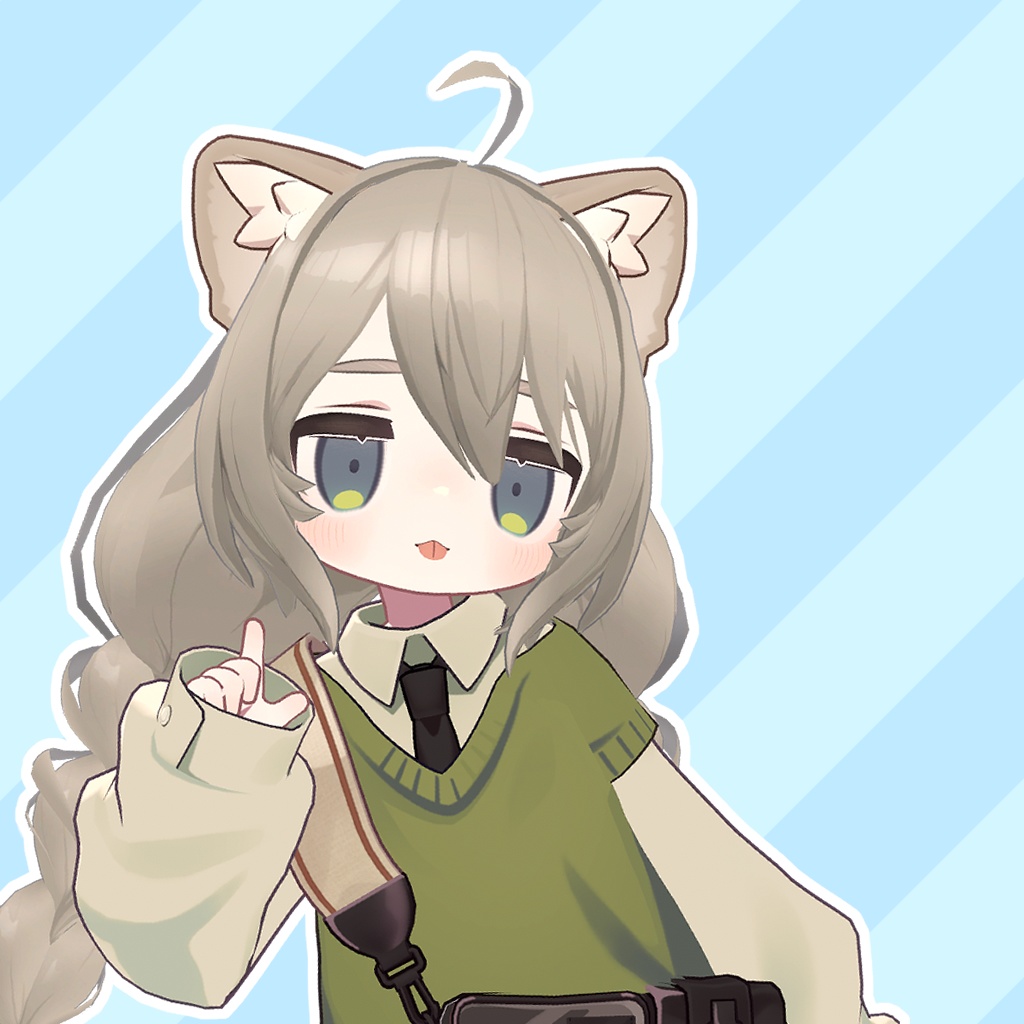 【VRC想定】ふわふわ三つ編み