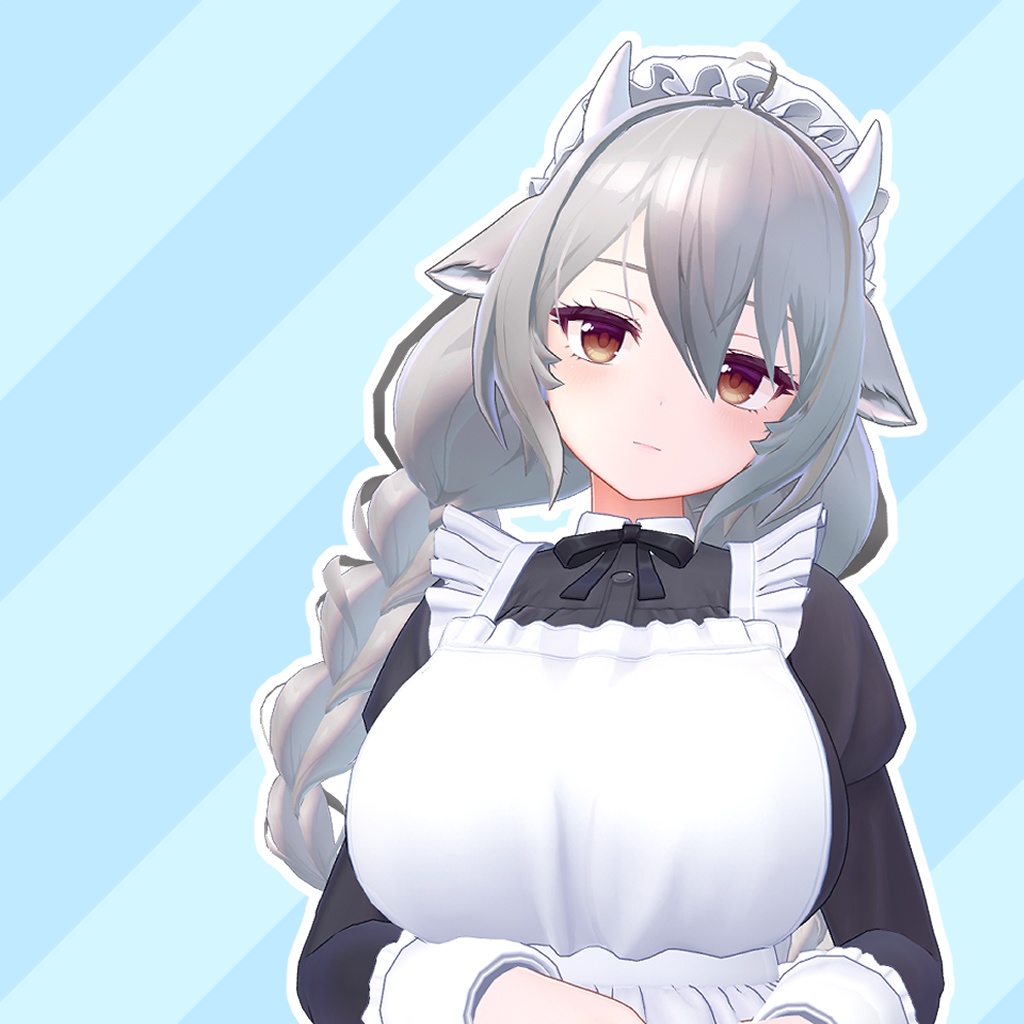 【VRC想定】ふわふわ三つ編み