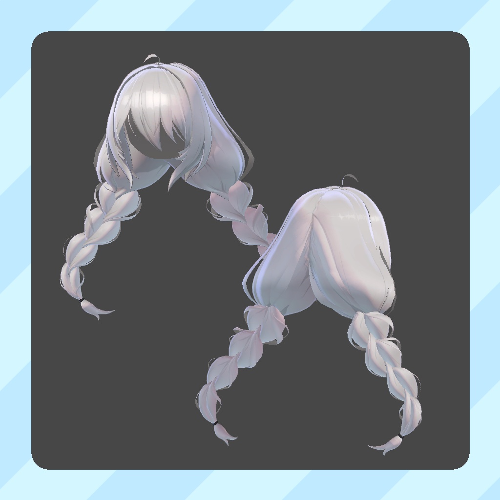 【VRC想定】ふわふわ三つ編み