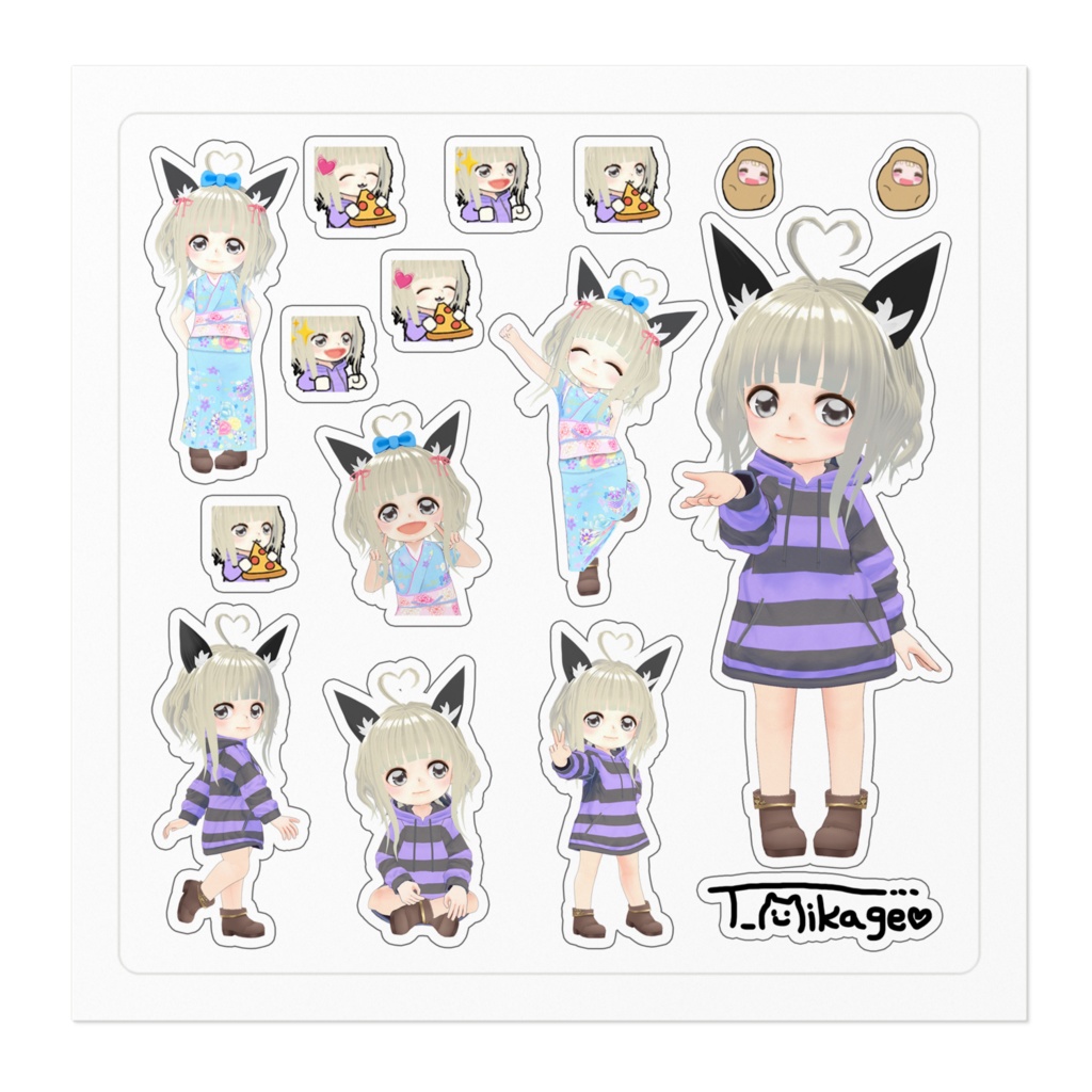 SD Mikage sticker sheet (Please cut it yourself)
