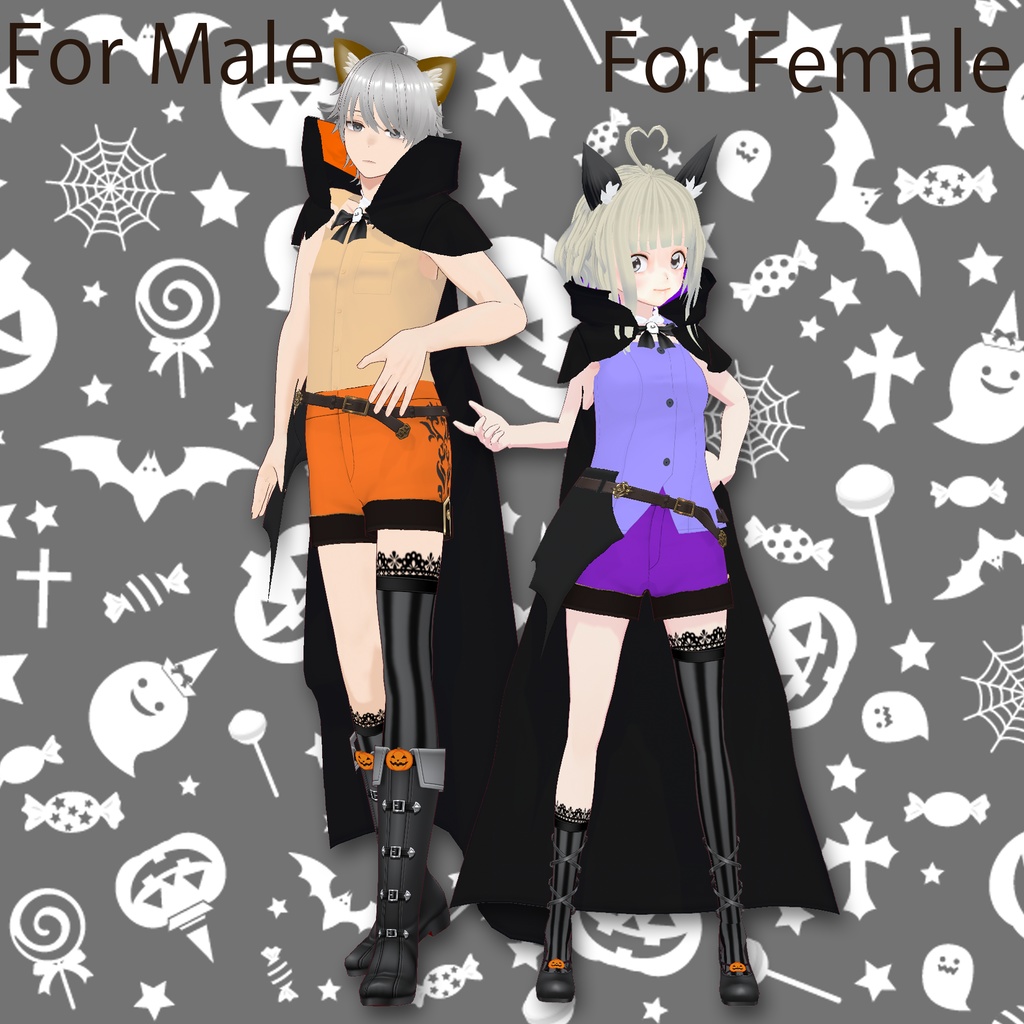 【Vroid Custom Items】ハロウィンコーデ(男性用) / Halloween Coordinate (Male)