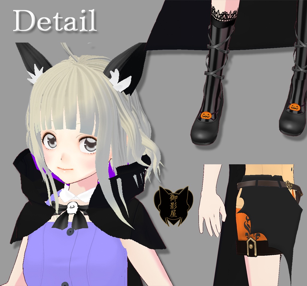 【Vroid Custom Items】ハロウィンコーデ(女性用) / Halloween Coordinate (Female)