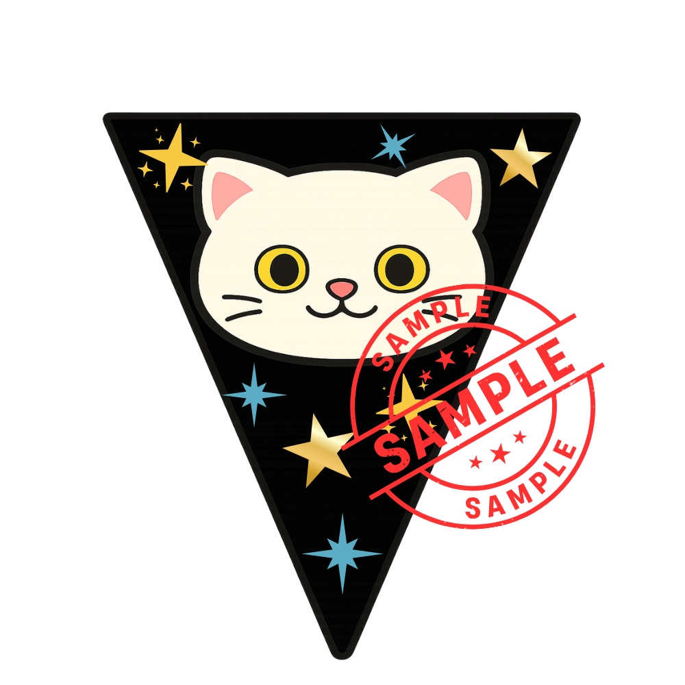 ハロウィンフラッグ 手作りしませんか? (PNG/背景透過済)(PDF A4判印刷用) 15個