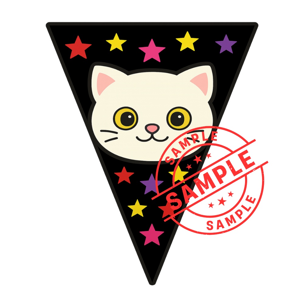 ハロウィンフラッグ 手作りしませんか? (PNG/背景透過済)(PDF A4判印刷用) 15個