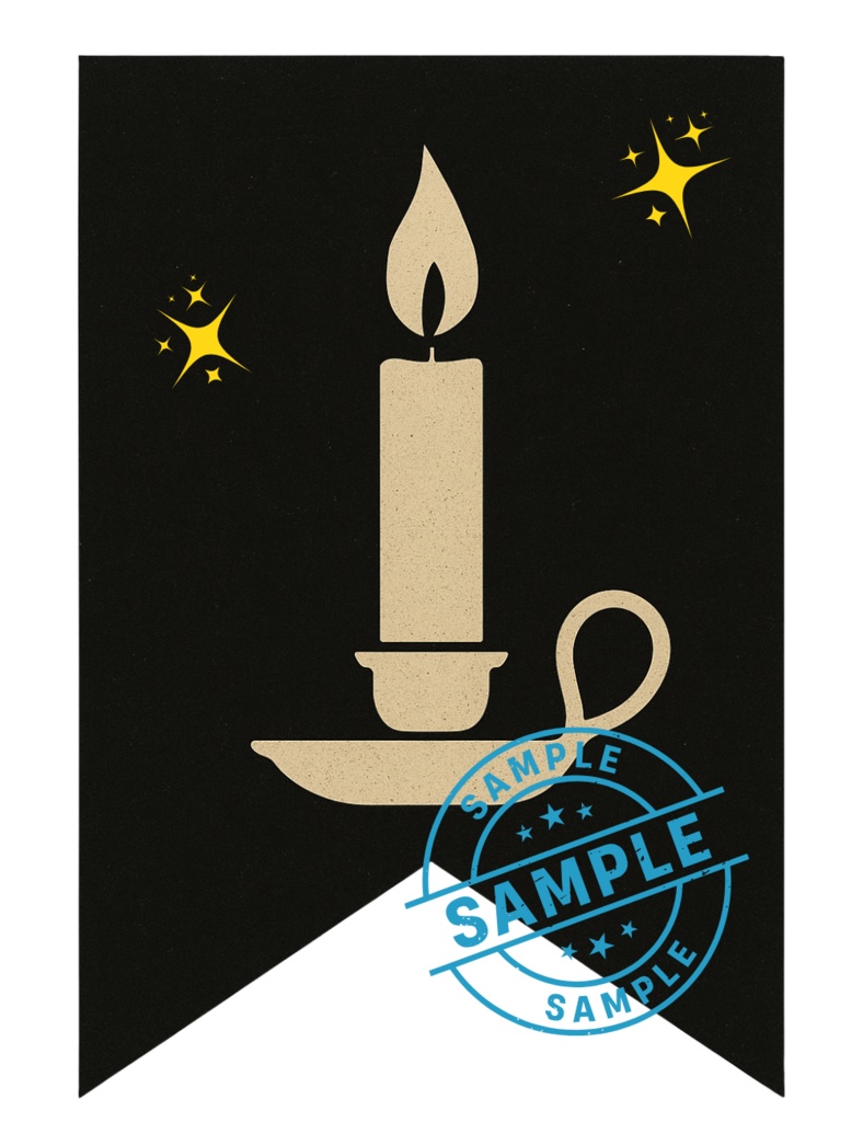 欧州風Christmas flag 手作りしませんか? (PNG/背景透過済)(PDF A4判印刷用) 42種類