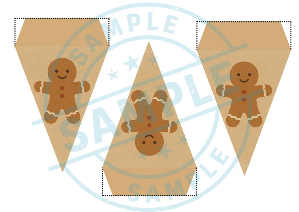 欧州風Christmas flag 手作りしませんか? (PNG/背景透過済)(PDF A4判印刷用) 42種類