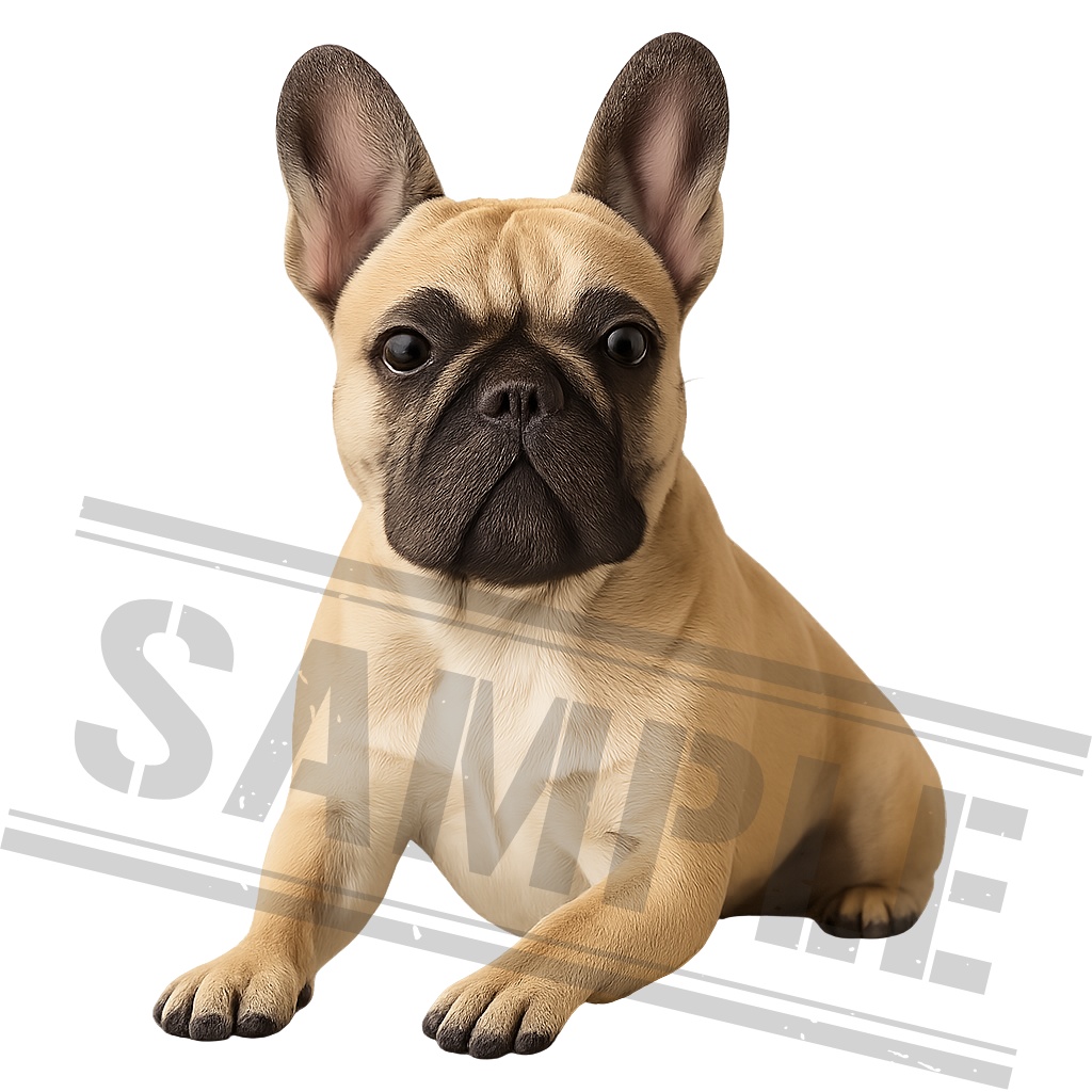 フレンチブルドック 45種類/背面透過済み/PDFデータ/PNGデータ