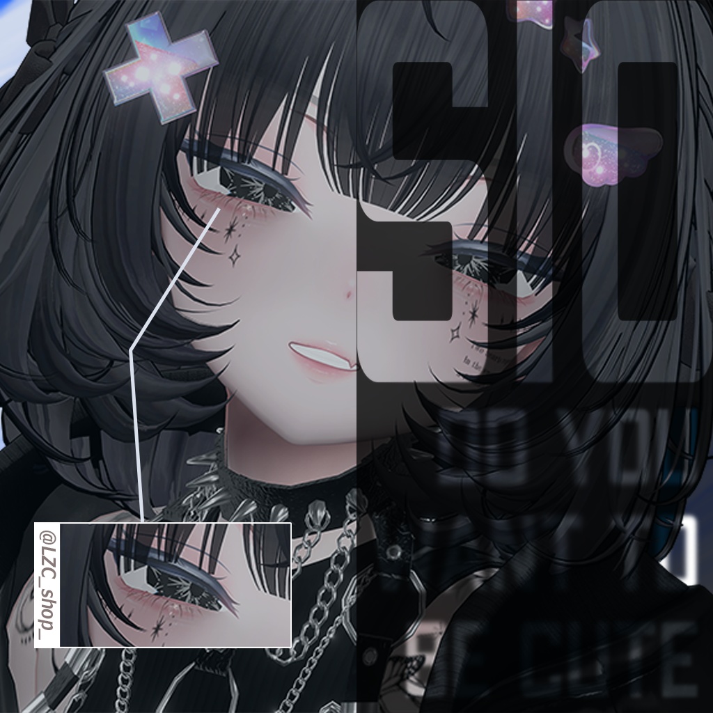 ≪糸菊 Itochrysan≫ EyeTexture(黒/白+3色×22パターン)【Avater 8/順次追加予定】