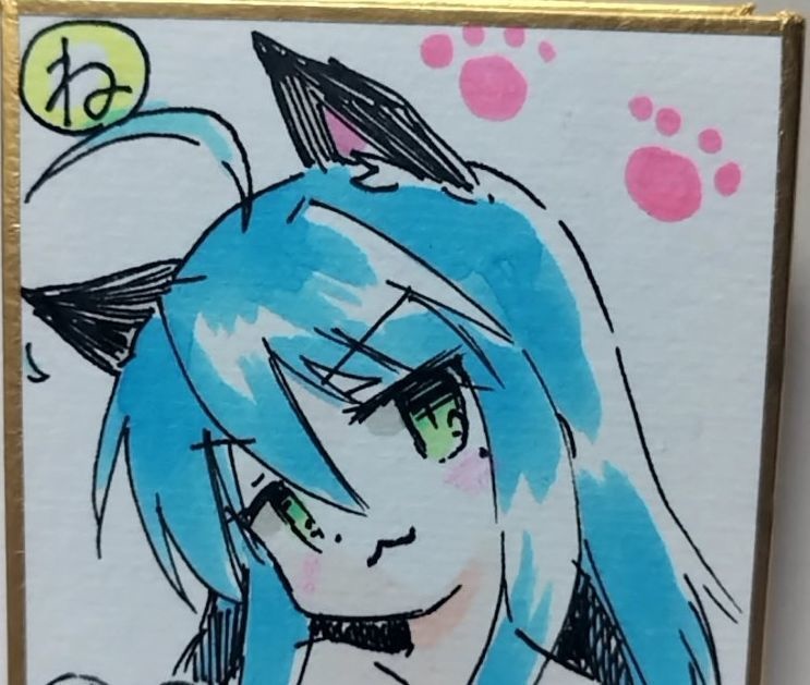 うさかるた色紙のね絵画