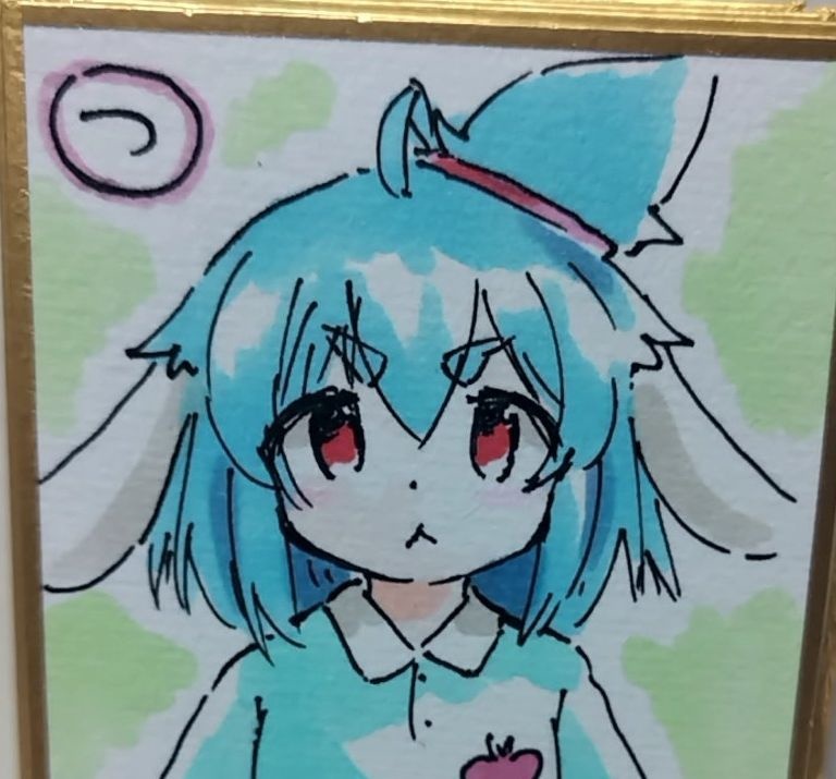 うさかるた色紙のつ絵画