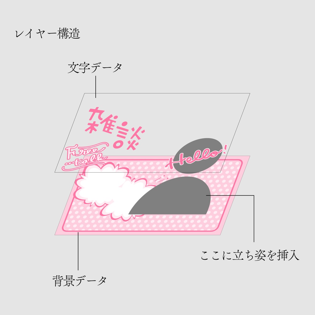 【サムネイル素材/無料】雑談配信サムネイル【Vtuber/配信者向け】(全4種)