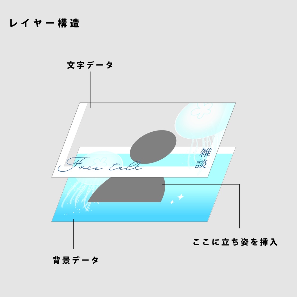 【無料/雑談/歌枠/朝活】サムネイル素材集【Vtuber/配信者向け】(全3種)