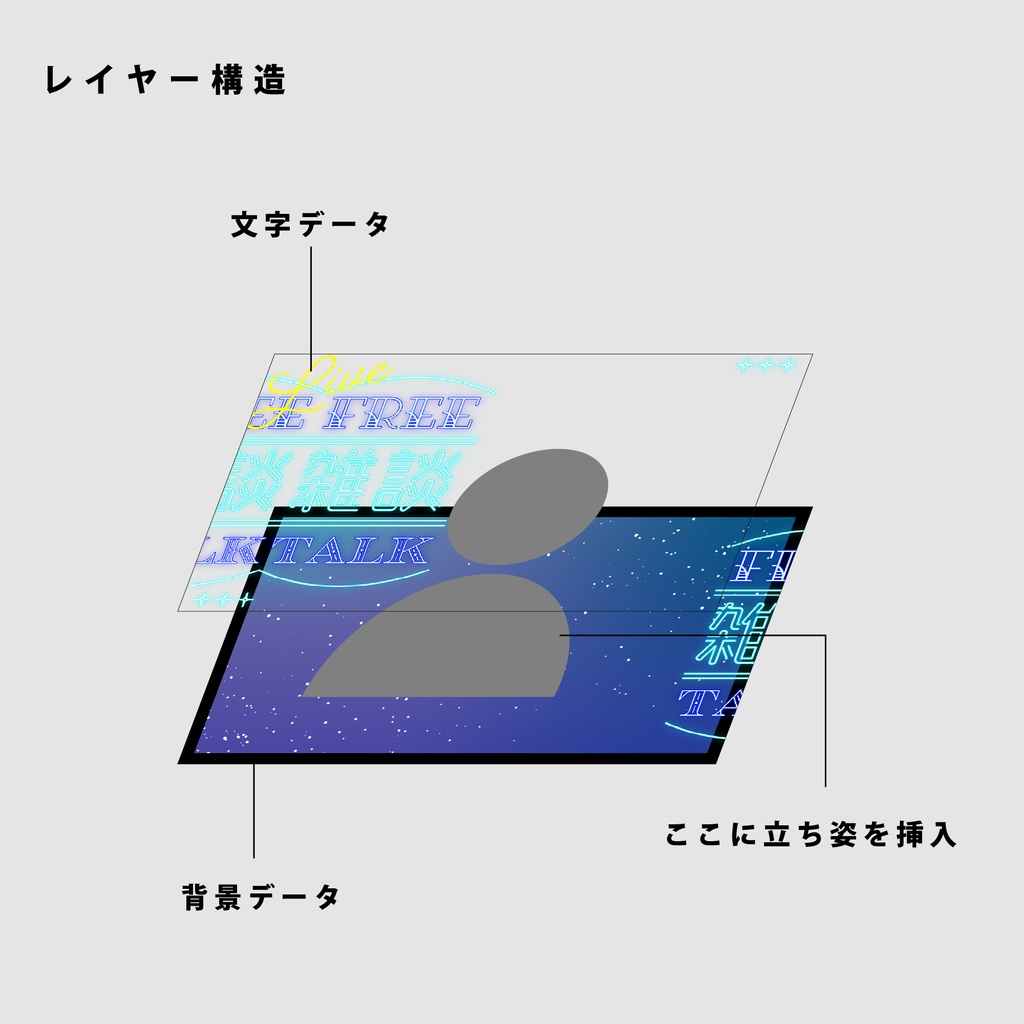 【無料/雑談/歌枠】サムネイル素材【Vtuber向け】(全8種)