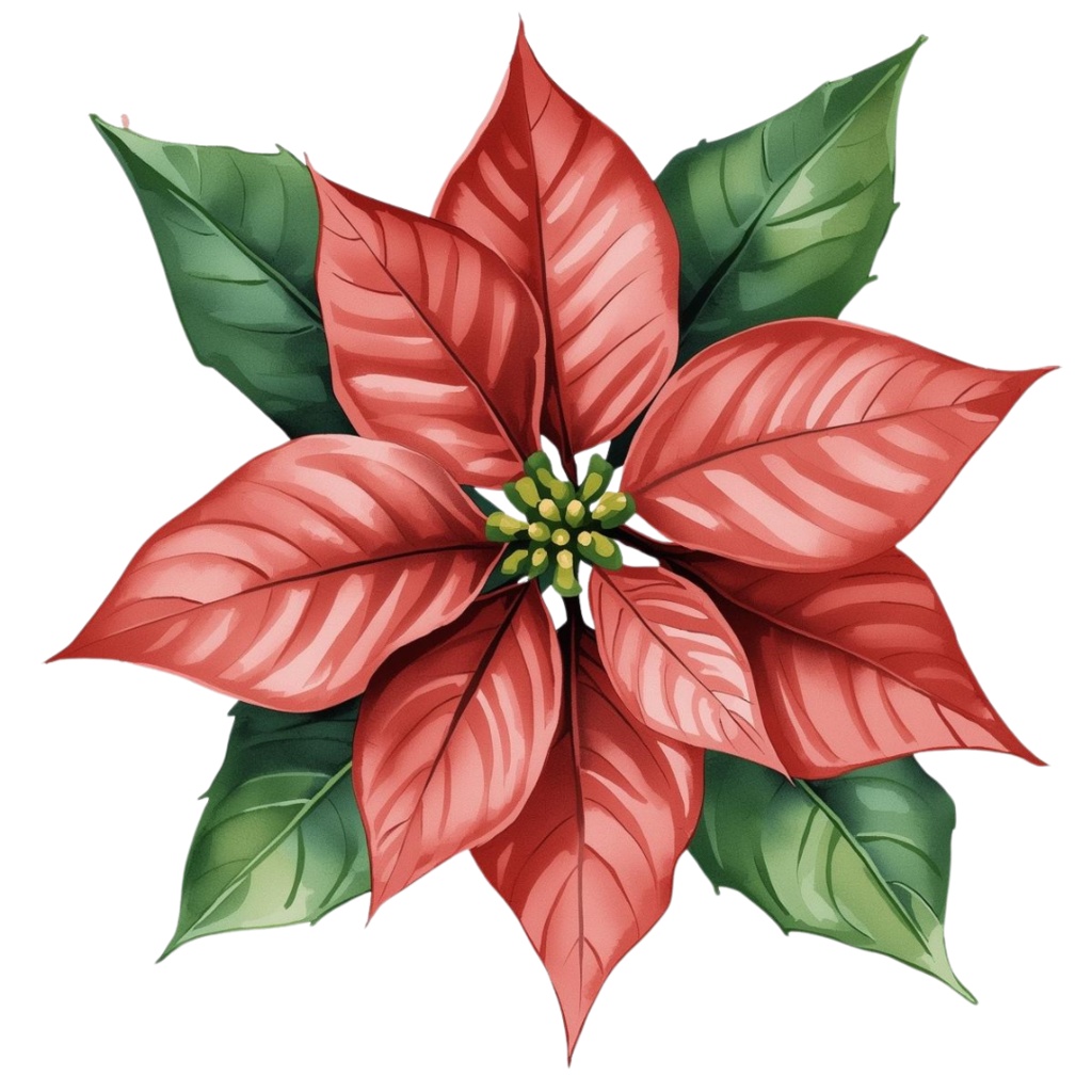 アンティークタッチの水彩クリスマス15PNGコレクション