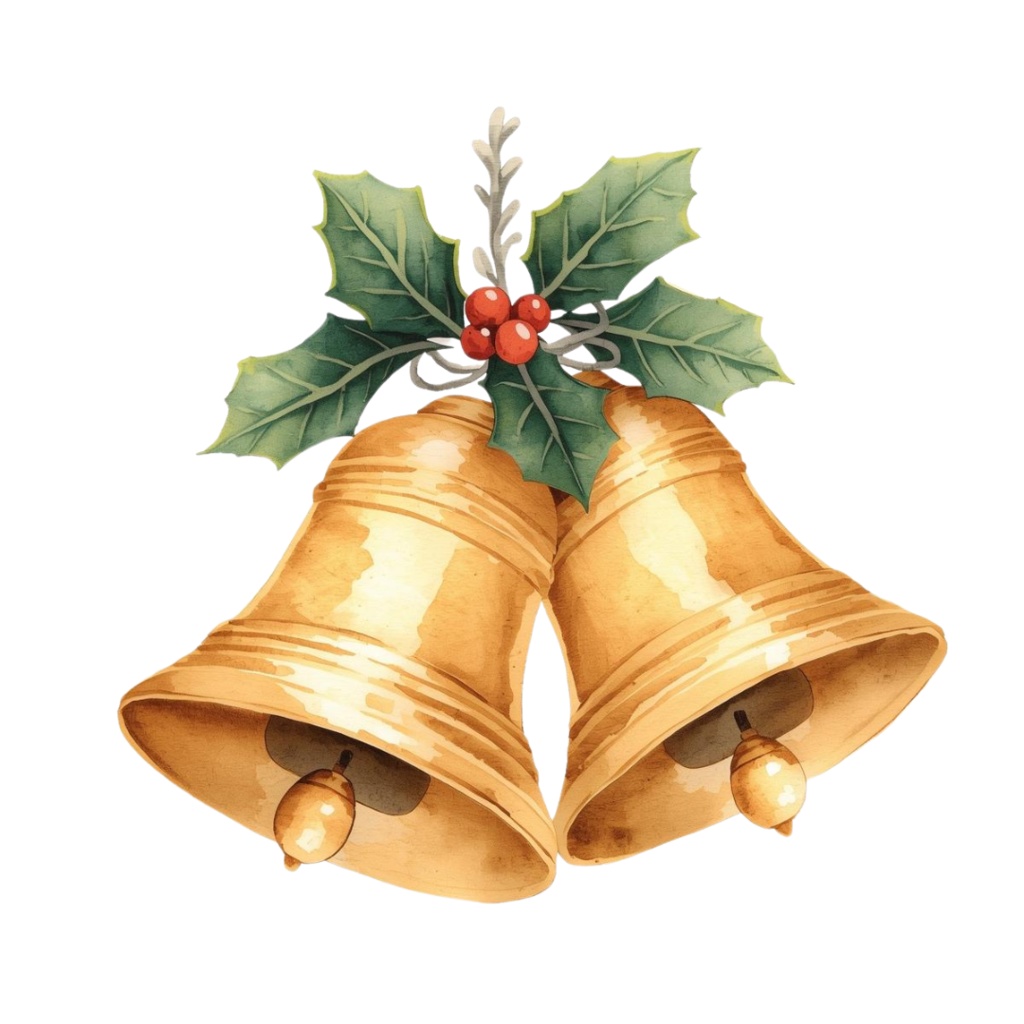 アンティークタッチの水彩クリスマス15PNGコレクション