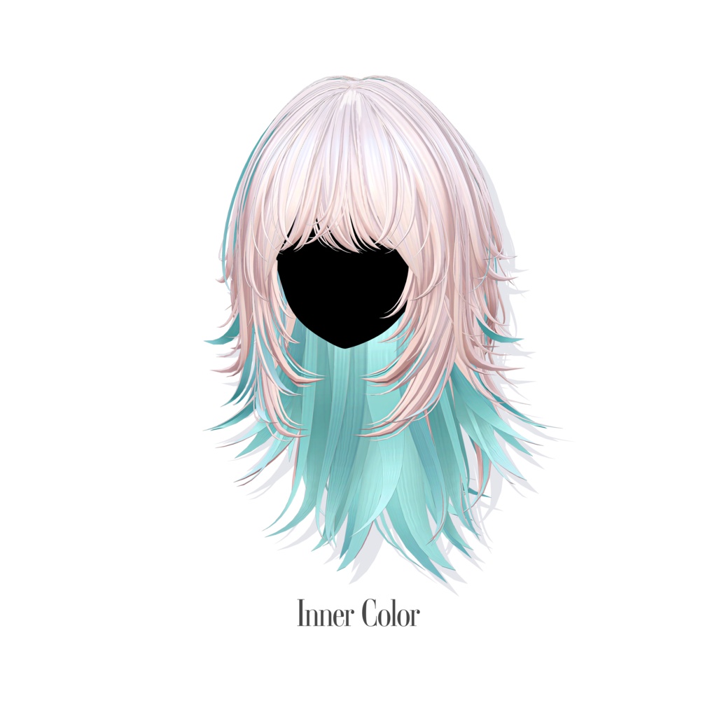 【22 avatars】Flare Wolf Hair【VRC hair】