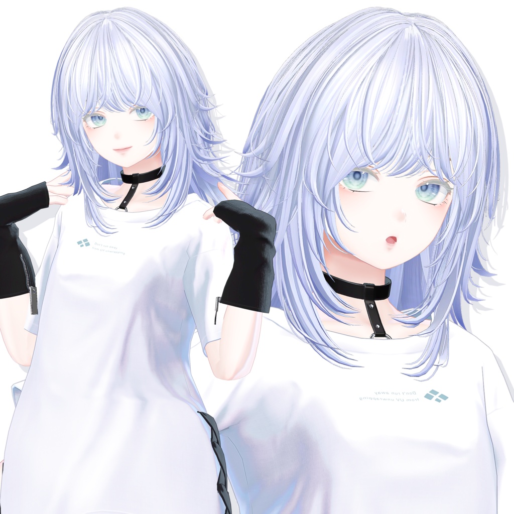 【22 avatars】Flare Wolf Hair【VRC hair】