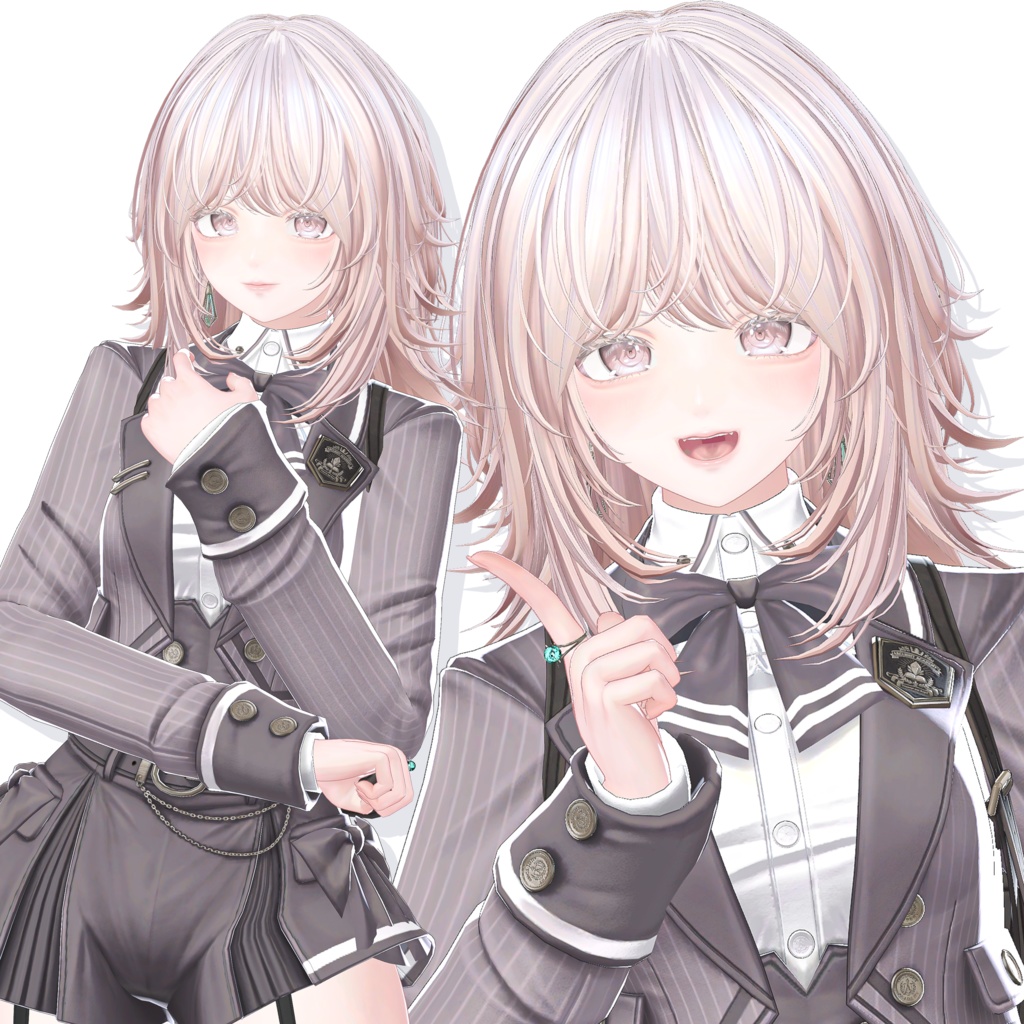 【22 avatars】Flare Wolf Hair【VRC hair】