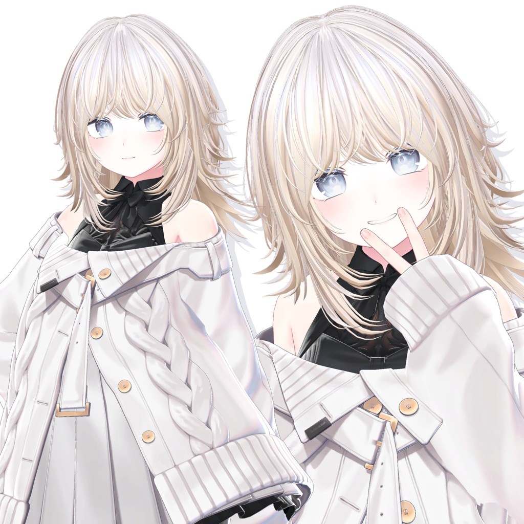 【22 avatars】Flare Wolf Hair【VRC hair】