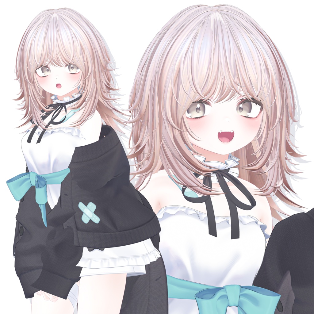 【22 avatars】Flare Wolf Hair【VRC hair】
