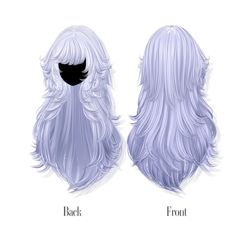 【22 avatars】Mellow Wave Hair【VRC hair】