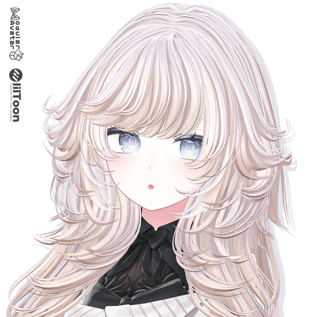 【22 avatars】Mellow Wave Hair【VRC hair】
