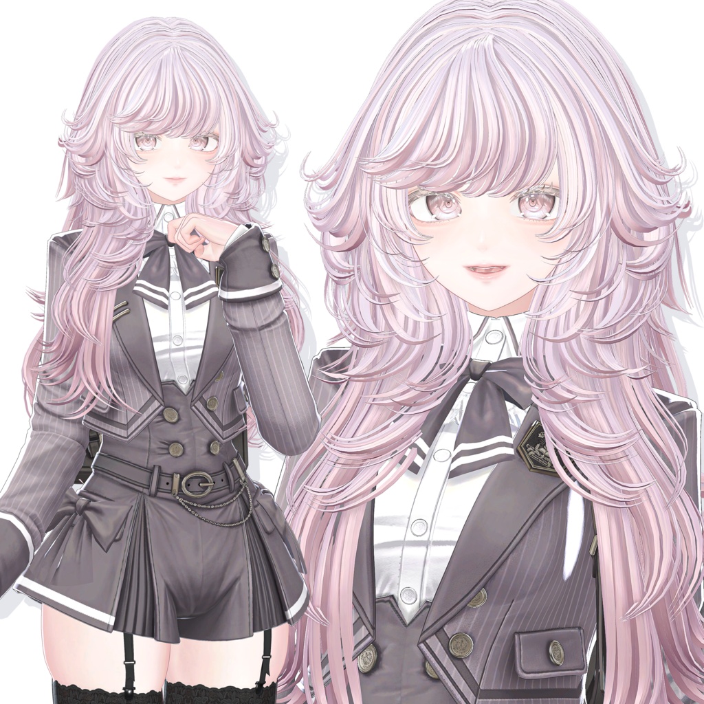 【22 avatars】Mellow Wave Hair【VRC hair】