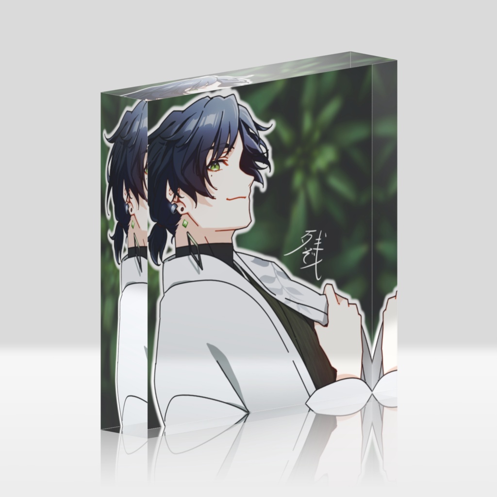 残像の横顔アクリルブロック