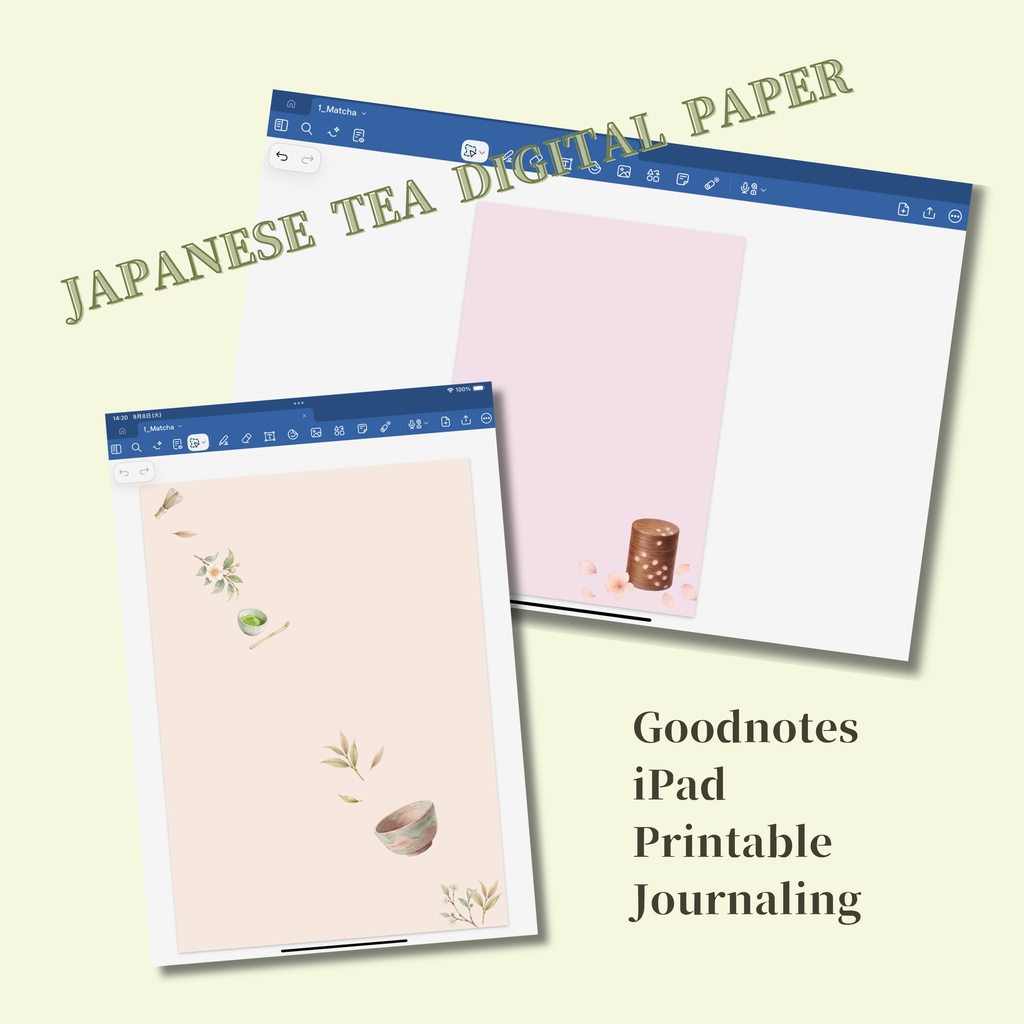 Japanese Tea Digital Paper Collection